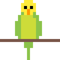 Day 3 - pixelated budgie